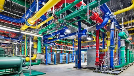 Google's multi-coloured data centre in pictures