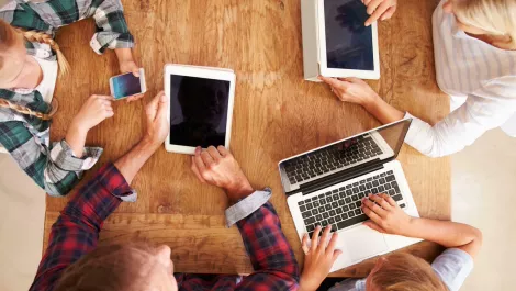Don't just blame the kids: Parents spend too much time online as well